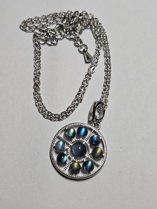 Solid Labradorite Pendant Celestial Australian Genuine Gems Silver