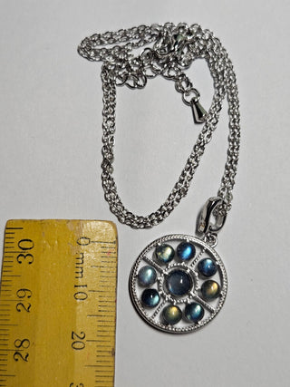 Solid Labradorite Pendant Celestial Australian Genuine Gems Silver