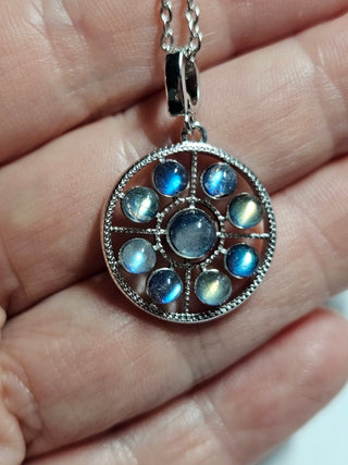 Solid Labradorite Pendant Celestial Australian Genuine Gems Silver