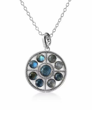 Solid Labradorite Pendant Celestial Australian Genuine Gems Silver