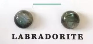 Solid Labradorite Stud Earrings Australian Genuine Gems Silver