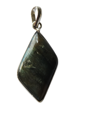 Labradorite Sterling Silver Pendant 1 Natural Stone Handcrafted Jewelry Genuine Gemstone Necklace