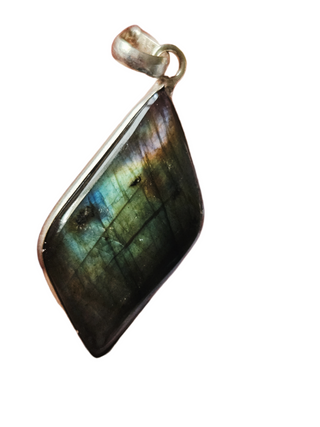 Labradorite Sterling Silver Pendant 1 Natural Stone Handcrafted Jewelry Genuine Gemstone Necklace