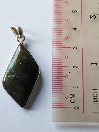 Labradorite Sterling Silver Pendant 1 Natural Stone Handcrafted Jewelry Genuine Gemstone Necklace