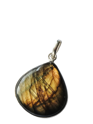 Labradorite Sterling Silver Pendant 2 Natural Stone Handcrafted Jewelry Genuine Gemstone Necklace