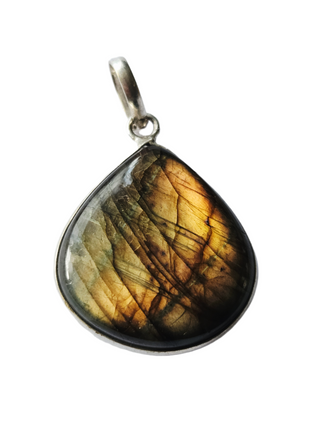 Labradorite Sterling Silver Pendant 2 Natural Stone Handcrafted Jewelry Genuine Gemstone Necklace