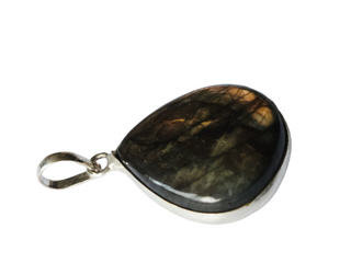 Labradorite Sterling Silver Pendant 2 Natural Stone Handcrafted Jewelry Genuine Gemstone Necklace