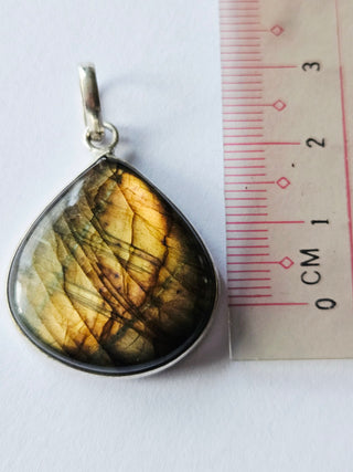 Labradorite Sterling Silver Pendant 2 Natural Stone Handcrafted Jewelry Genuine Gemstone Necklace