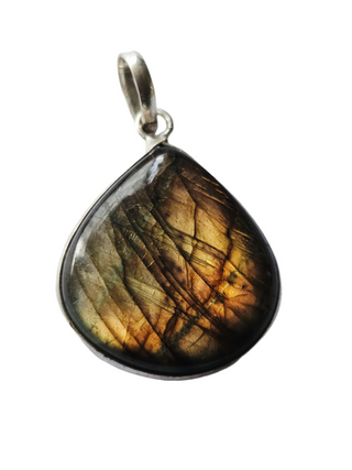 Labradorite Sterling Silver Pendant 2 Natural Stone Handcrafted Jewelry Genuine Gemstone Necklace