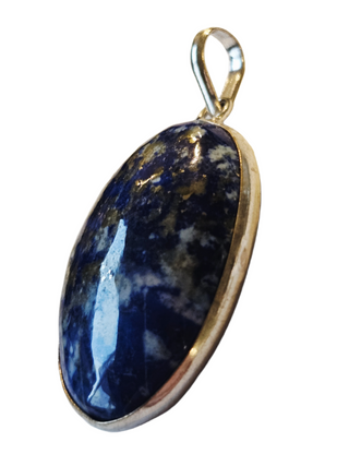 Lapis Lazuli Sterling Silver Pendant 1 Natural Stone Handcrafted Jewelry Genuine Gemstone Necklace