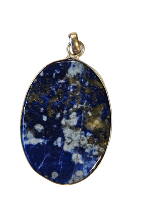 Lapis Lazuli Sterling Silver Pendant 1 Natural Stone Handcrafted Jewelry Genuine Gemstone Necklace