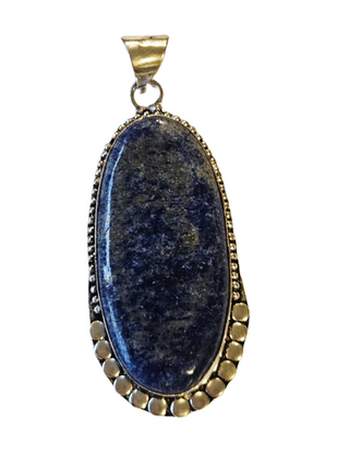 Lapis Lazuli Sterling Silver Pendant 2 Natural Stone Handcrafted Jewelry Genuine Gemstone Necklace