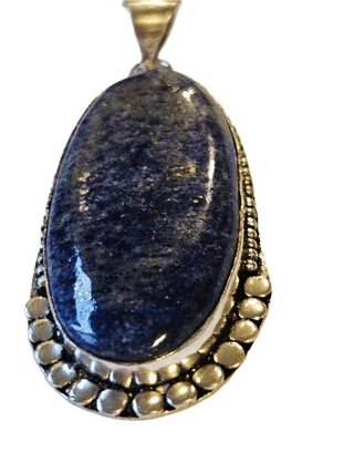 Lapis Lazuli Sterling Silver Pendant 2 Natural Stone Handcrafted Jewelry Genuine Gemstone Necklace