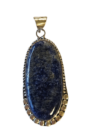 Lapis Lazuli Sterling Silver Pendant 2 Natural Stone Handcrafted Jewelry Genuine Gemstone Necklace