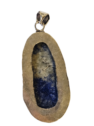 Lapis Lazuli Sterling Silver Pendant 2 Natural Stone Handcrafted Jewelry Genuine Gemstone Necklace