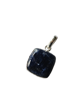 Lapis Lazuli Sterling Silver Pendant 3 Natural Stone Handcrafted Jewelry Genuine Gemstone Necklace