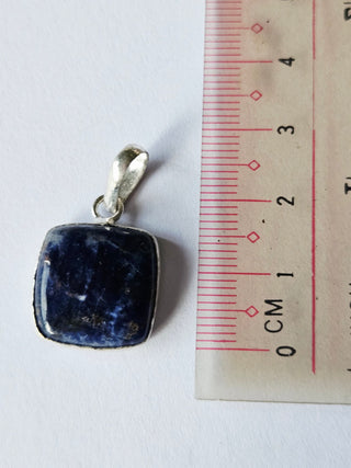 Lapis Lazuli Sterling Silver Pendant 3 Natural Stone Handcrafted Jewelry Genuine Gemstone Necklace