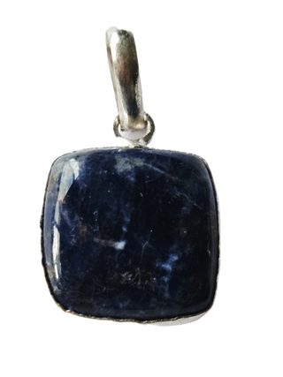 Lapis Lazuli Sterling Silver Pendant 3 Natural Stone Handcrafted Jewelry Genuine Gemstone Necklace