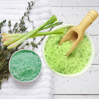 Lemongrass Aromatherapy Bathing Salts Refreshing • Invigorating • Pure Essential Oil Infused Bathing Ritual