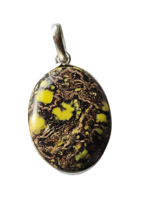 Lizard Jasper Sterling Silver Pendant 1 Natural Stone Handcrafted Jewelry Genuine Gemstone Necklace