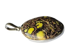 Lizard Jasper Sterling Silver Pendant 1 Natural Stone Handcrafted Jewelry Genuine Gemstone Necklace