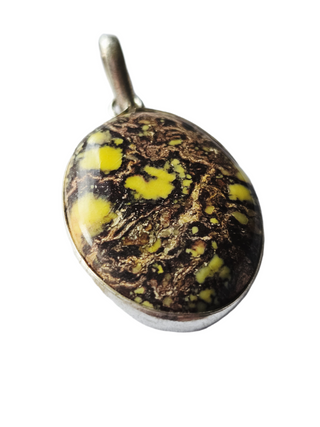 Lizard Jasper Sterling Silver Pendant 1 Natural Stone Handcrafted Jewelry Genuine Gemstone Necklace