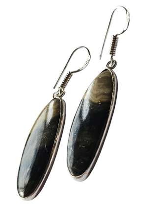 Maligano Jasper Sterling Silver Earrings 2 Natural Stone Handcrafted Jewelry Genuine Gemstone