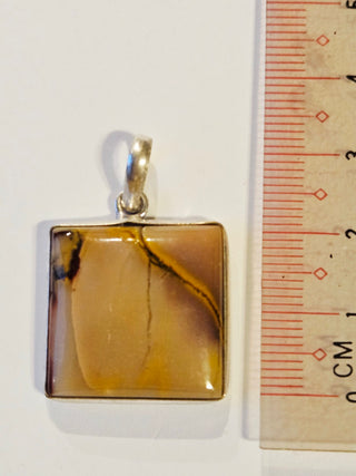 Mookaite Sterling Silver Pendant 3 Natural Stone Handcrafted Jewelry Genuine Gemstone Necklace