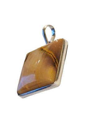 Mookaite Sterling Silver Pendant 3 Natural Stone Handcrafted Jewelry Genuine Gemstone Necklace