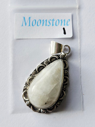 Moonstone Sterling Silver Pendant 1 Natural Stone Handcrafted Jewelry Genuine Gemstone Necklace