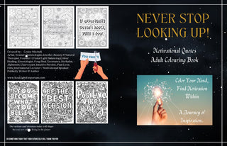 Motivational Quotes Adult Colouring Book: Never Stop Looking Up - Lesley Mitchell
