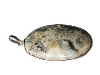 Ocean Jasper Sterling Silver Pendant 1 Natural Stone Handcrafted Jewelry Genuine Gemstone Necklace