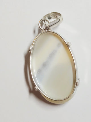 Dendritic Opalite Sterling Silver Pendant 1 Natural Stone Handcrafted Jewelry Genuine Gemstone Necklace
