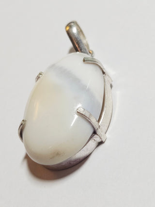 Dendritic Opalite Sterling Silver Pendant 1 Natural Stone Handcrafted Jewelry Genuine Gemstone Necklace