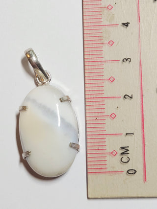 Dendritic Opalite Sterling Silver Pendant 1 Natural Stone Handcrafted Jewelry Genuine Gemstone Necklace
