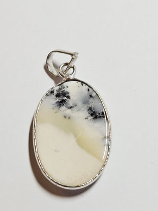 Dendritic Opalite Sterling Silver Pendant 2 Natural Stone Handcrafted Jewelry Genuine Gemstone Necklace