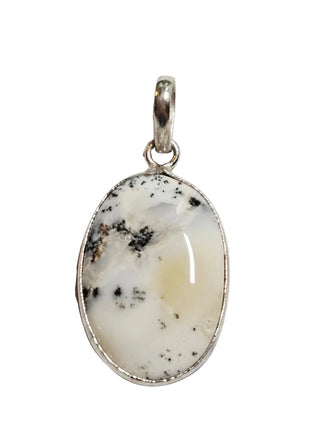 Dendritic Opalite Sterling Silver Pendant 2 Natural Stone Handcrafted Jewelry Genuine Gemstone Necklace