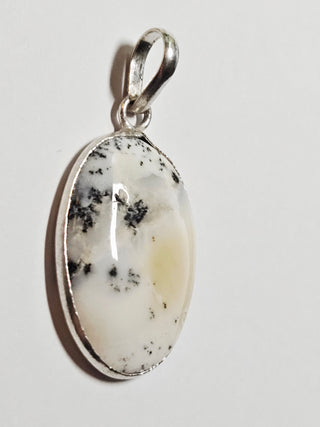 Dendritic Opalite Sterling Silver Pendant 2 Natural Stone Handcrafted Jewelry Genuine Gemstone Necklace