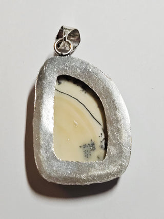 Dendritic Opalite Sterling Silver Pendant 3 Natural Stone Handcrafted Jewelry Genuine Gemstone Necklace