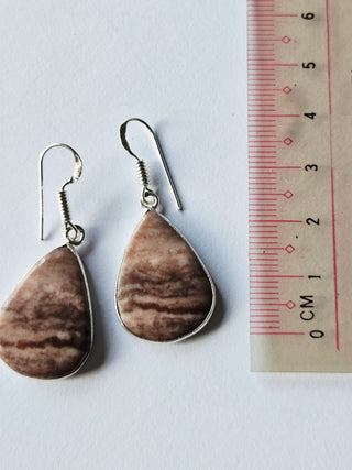 Outback Jasper Sterling Silver Earrings 1 Natural Stone Handcrafted Jewelry Genuine Gemstone