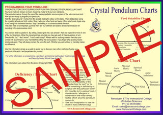 Dowsing Pendulum Chart A4 Double Sided Food Colours Bach Flower Essences