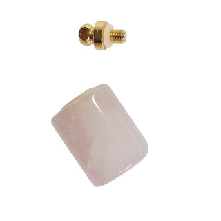 Rose Quartz Gemstone Perfume Bottle Pendant Essential Oil Display
