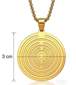 PERSONAL ENERGY DISC Gold Teslar Inspired EMF Harmony Adults & Children Lakhovsky MWO Pendant Necklace