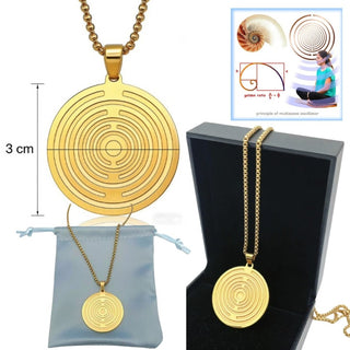 PERSONAL ENERGY DISC Gold Teslar Inspired EMF Harmony Adults & Children Lakhovsky MWO Pendant Necklace