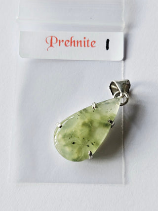 Prehnite Sterling Silver Pendant 1 Natural Stone Handcrafted Jewelry Genuine Gemstone Necklace