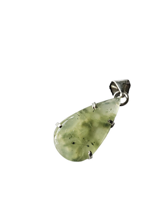 Prehnite Sterling Silver Pendant 1 Natural Stone Handcrafted Jewelry Genuine Gemstone Necklace
