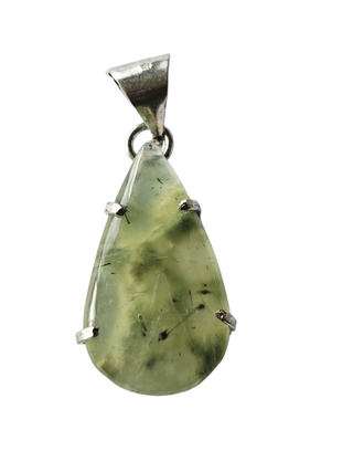 Prehnite Sterling Silver Pendant 1 Natural Stone Handcrafted Jewelry Genuine Gemstone Necklace