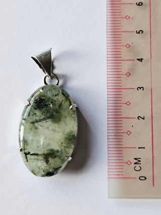 Prehnite Sterling Silver Pendant 2 Natural Stone Handcrafted Jewelry Genuine Gemstone Necklace