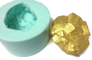Huge Pyrite Crystal Silicone Mould Large Soap Candle Resin Gold Sacred Art