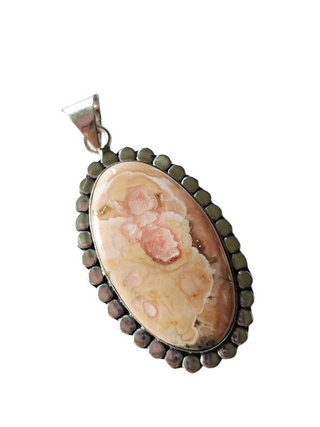 Rhodocrosite Sterling Silver Pendant 1 Natural Stone Handcrafted Jewelry Genuine Gemstone Necklace